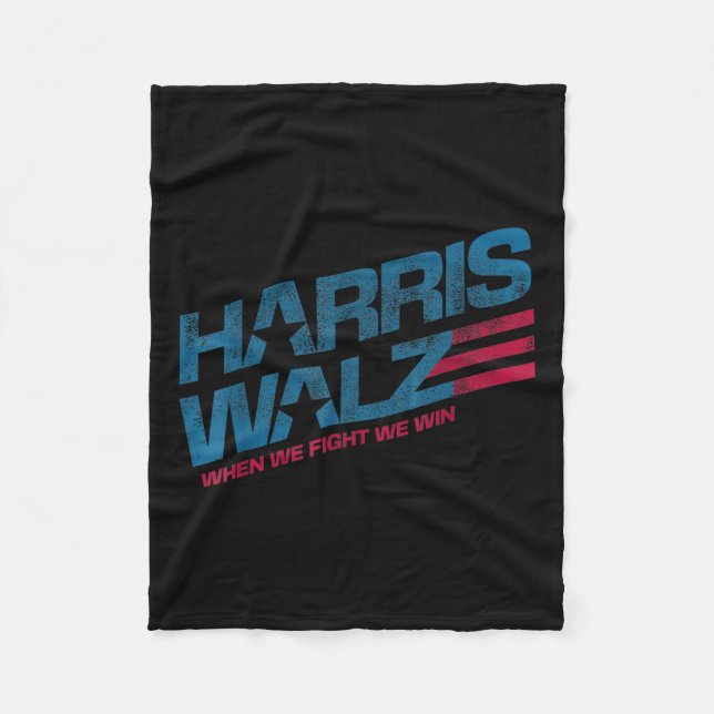 Couverture Polaire Nous combattons Nous Gagnons Kamala Harris Chat La (Devant)