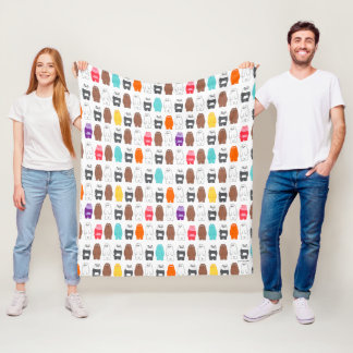 Couverture Polaire Nous Ours nu Motif d'ours coloré