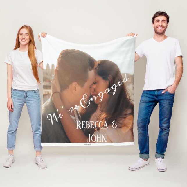 Couverture Polaire Nous sommes engagés dans une photo de couple  (En situation)