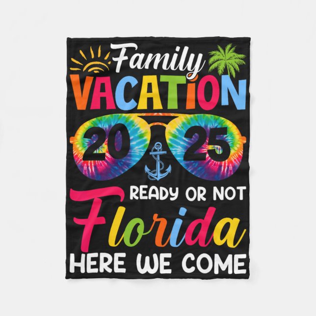 Couverture Polaire Nous Venons Famille Vacances Floride 2025 Bonding (Devant)