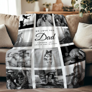 Couverture Polaire Nous vous aimons DAD Moderne tendance Noir et Blan