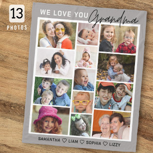 Couverture Polaire Nous vous aimons grand-mère petits-enfants 13 Coll