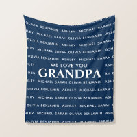 Nous Vous Aimons Grand-Père Personnalisé Noms Des