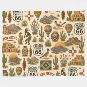 Couverture Polaire Nouveau-Mexique Route 66 Cozy Mesa