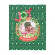 NOUVEAUX Bébés 1er Keepsaké de Noël PHOTO Blankie