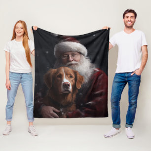 Couverture Polaire Nouvelle-Écosse Duck Toller Avec Le Festif Du Père