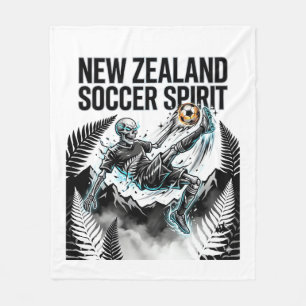 Couverture Polaire Nouvelle-Zélande Esprit de Football Squelette Bute