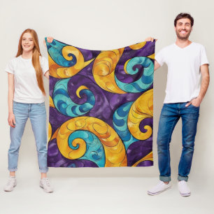 Couverture Polaire Nouvelle-Zélande Maori Paua Motif