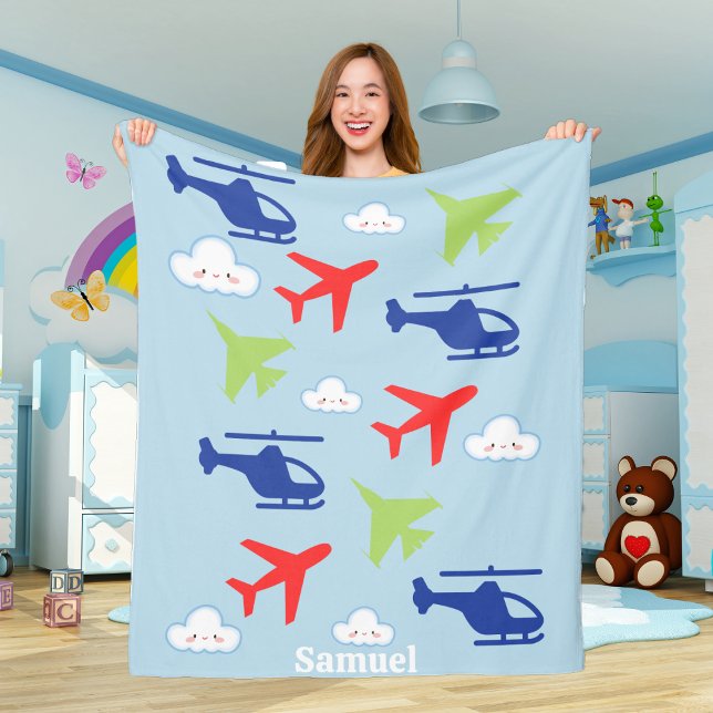 Couverture Polaire Nuage d'avion mignon, Voyage, Baby shower, Aviatio (Créateur téléchargé)