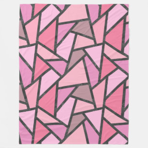 Couverture Polaire Nuances de motif en vitrail de corail