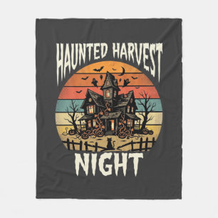 Couverture Polaire Nuit de citrouille hantée d'Halloween