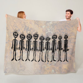 Couverture Polaire Nuit des Gigglers à pied Petroglyph