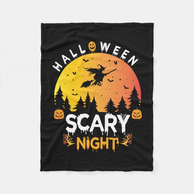 Couverture Polaire Nuit d'Halloween effrayant Anniversaire (Devant)
