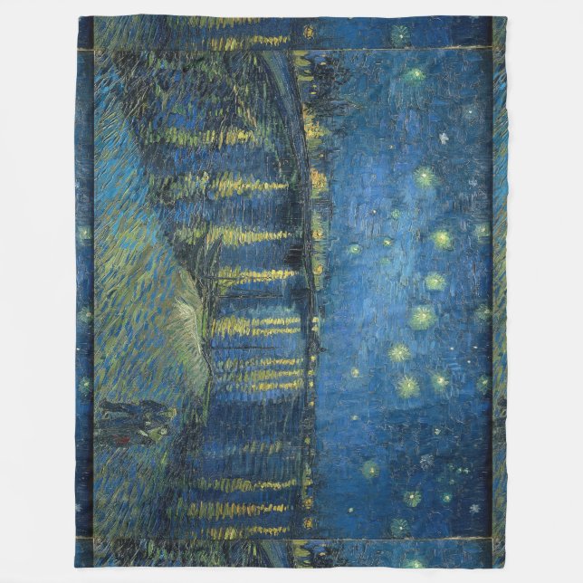 Couverture Polaire Nuit étoilée sur le Rhône Vincent van Gogh (Devant)