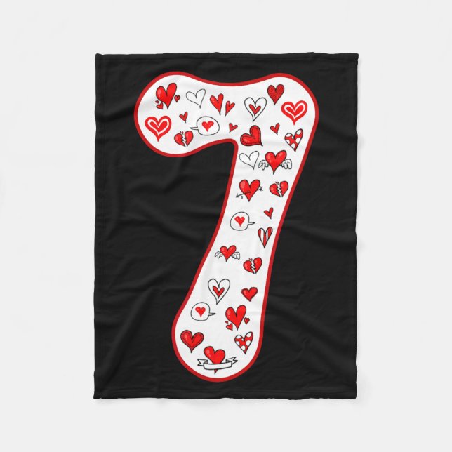 Couverture Polaire Number 7 Couple Costume Duo 67 Meme Six Seven Vale (Devant)