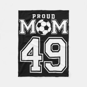 Couverture Polaire Numéro 49 personnalisé fier de soccer futbol maman