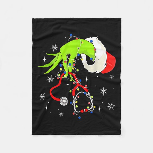 Couverture Polaire Nurse Christmas Stethoscope Nurses Xmas Pajamas Sa (Devant)