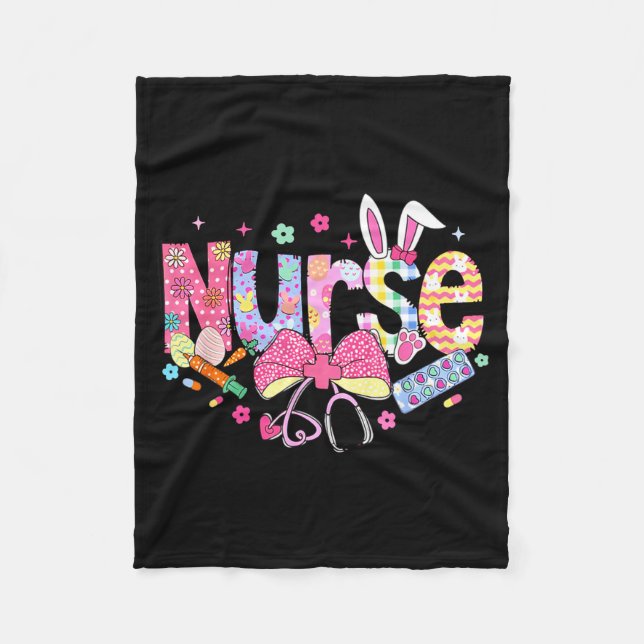 Couverture Polaire Nurse Easter Day Cute Coquette Stethoscope Nursing (Devant)