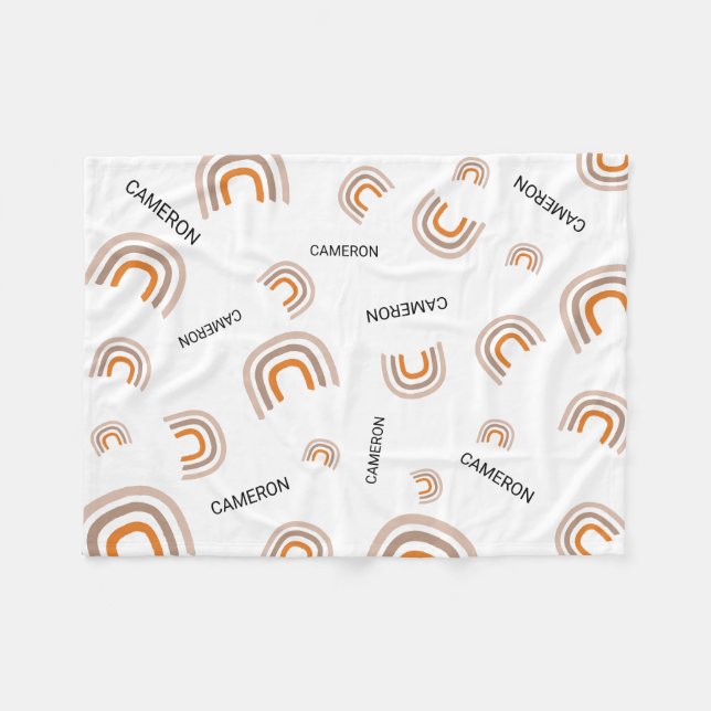 Couverture Polaire Nursery moderne Rainbow baby (Devant (Horizontal))