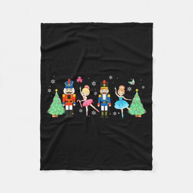 Couverture Polaire Nutcracker Squad Ballet Dance Merry Christmas Wome (Devant)