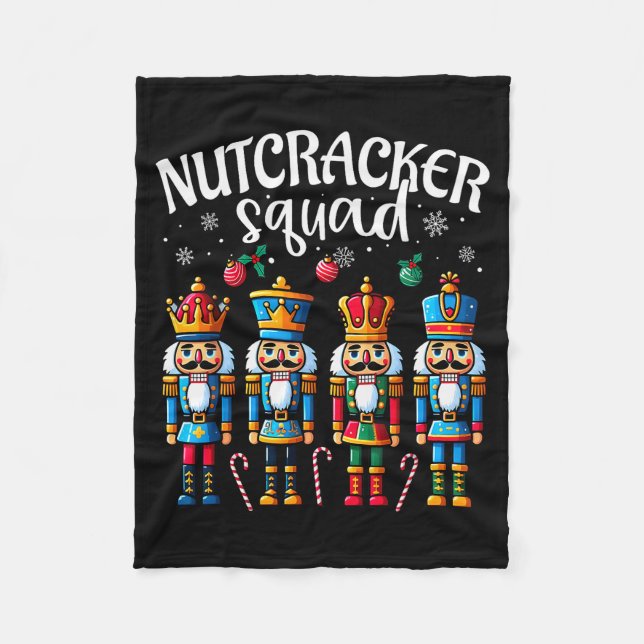 Couverture Polaire Nutcracker Squad Pajama Merry Christmas Toddler Bo (Devant)