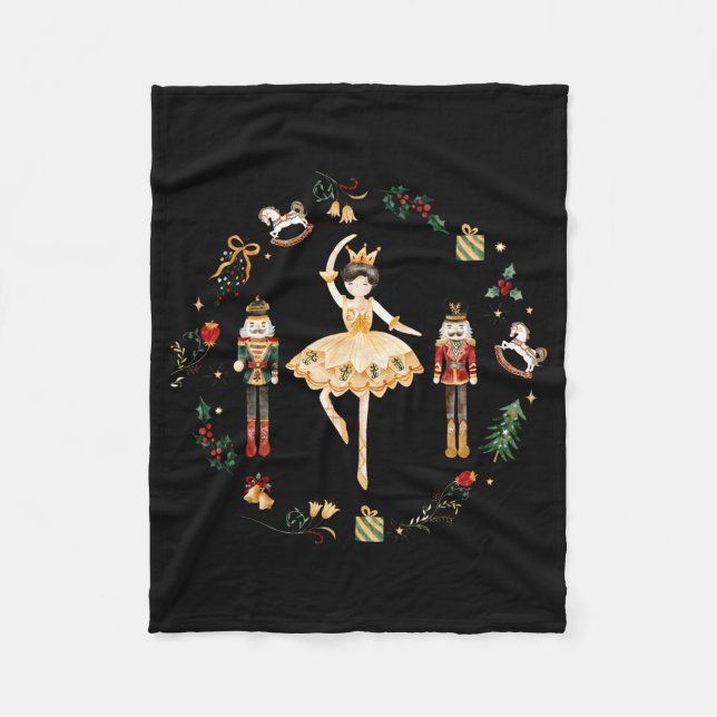 Couverture Polaire Nutcracker Sugar Plum Fairy Winter Birthday Baby  (Devant)