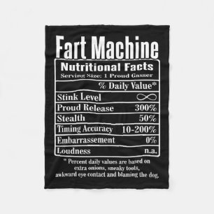 Couverture Polaire Nutrion Facts Machine Papa plaisante Drôle Farny