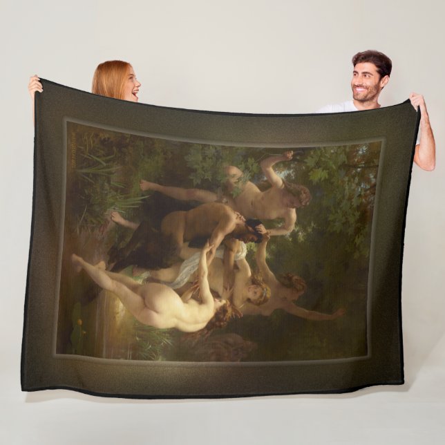 Couverture Polaire Nymphes et Satyr par William-Adolphe Bouguereau (En situation)