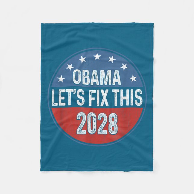 Couverture Polaire Obama 2028 Let's Fix This Obama 48th President (Devant)