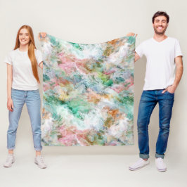 Couverture Polaire Ocean Abstract Watercolor Grunge Pattern