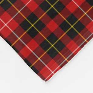Couverture Polaire O'Connell Tartan rouge et noir