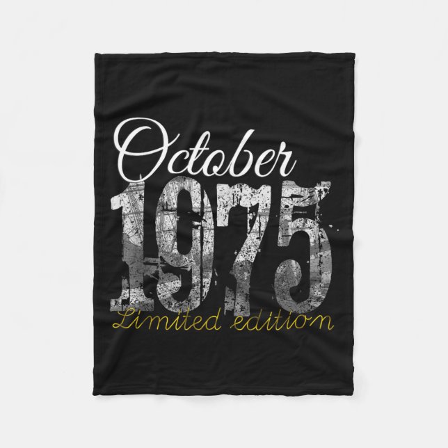 Couverture Polaire October 1975 Tee 50 Year Old Shirt 1975 50th Birth (Devant)