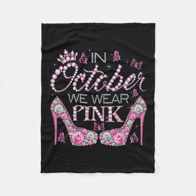 Couverture Polaire Octobre Nous Portons Pink Breast Cancer Sensibilis (Devant)