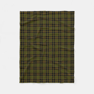 Couverture Polaire Odee vert plaid noir/jaune/or