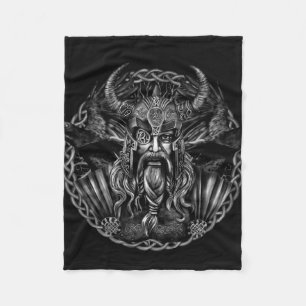 Couverture Polaire Odin et ses corbeaux Huginn et Muninn