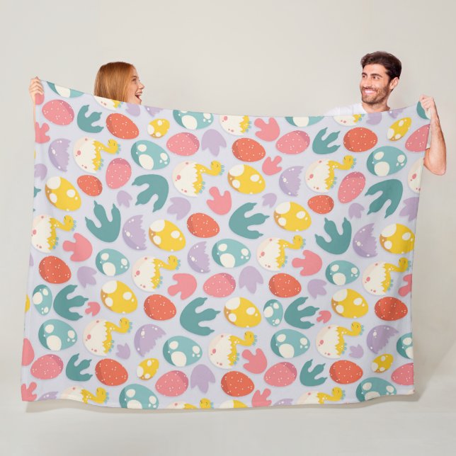 Couverture Polaire Oeufs dinosaures et empreintes (En situation)