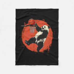 Couverture Polaire Œuvre d'art Sketll Panda Bear Slam Dunk Joueur Ske