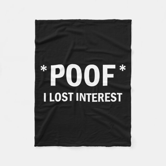 Couverture Polaire Of I Lost Interest Funny Quote  (Devant)