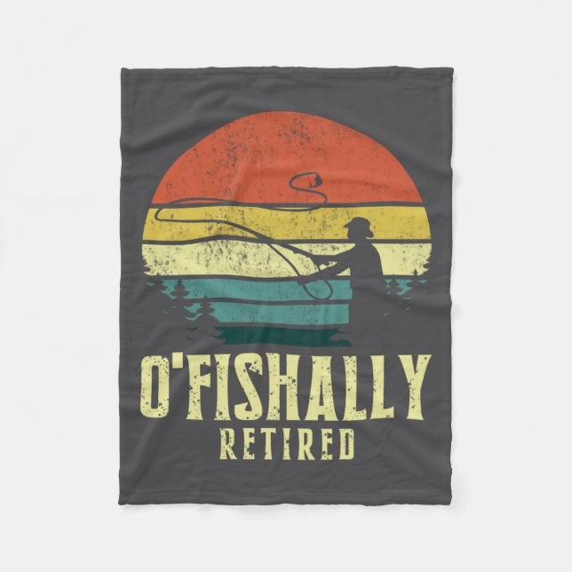 Couverture Polaire Ofishally Retired Funny Fishing Retirement  (Devant)