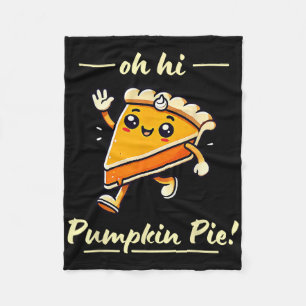 Couverture Polaire Oh Hi Citrouille Pie - Cute Kawaii Fall Thanksgivi