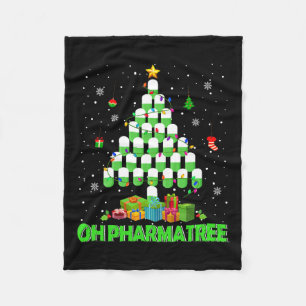 Couverture Polaire Oh Pharmatree Arbre de Noël Médicaments pharmacie