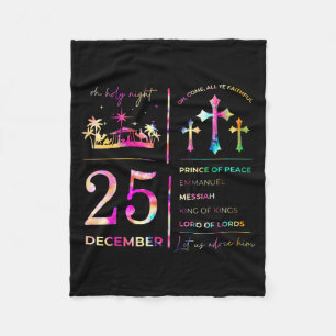Couverture Polaire Oh Sainte Nuit 25 Décembre Noël Chrétien Nati