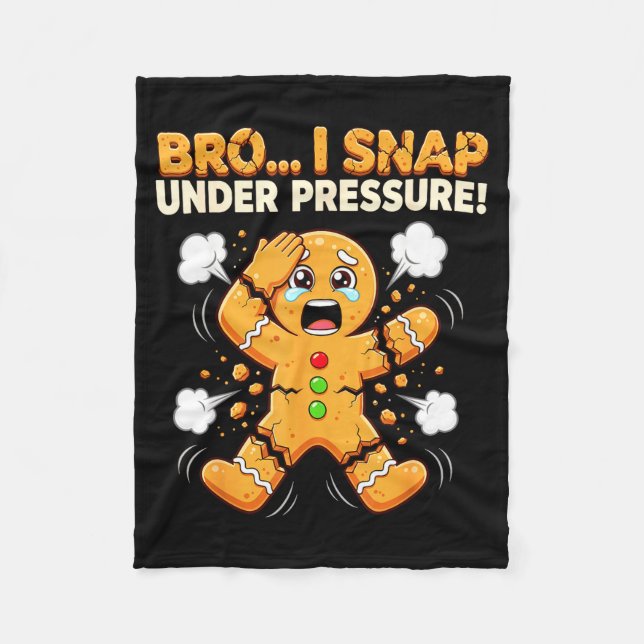 Couverture Polaire Oh Snap Gingerbread Man Cookies I Snap Under Press (Devant)