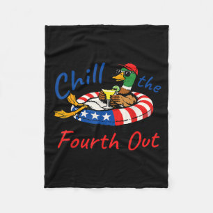 Couverture Polaire Oie drôle 4 juillet patriotique détendu le quatriè