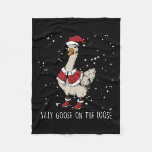 Couverture Polaire Oie idiote Sur L'Oie De Noël Perdue Père Noël