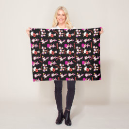 Couverture Polaire Oie personnalisée Halloween Blanche Nom personnali