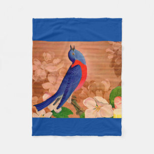 Couverture Polaire oiseau bleu de bonheur