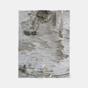 Couverture Polaire Oiseau d'arbre de bouleau Peelé Vieux art photo