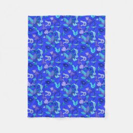 Couverture Polaire Oiseaux bleus