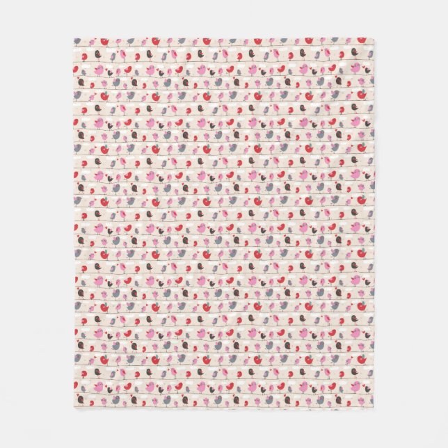 Couverture Polaire Oiseaux dans l'amour (Devant)
